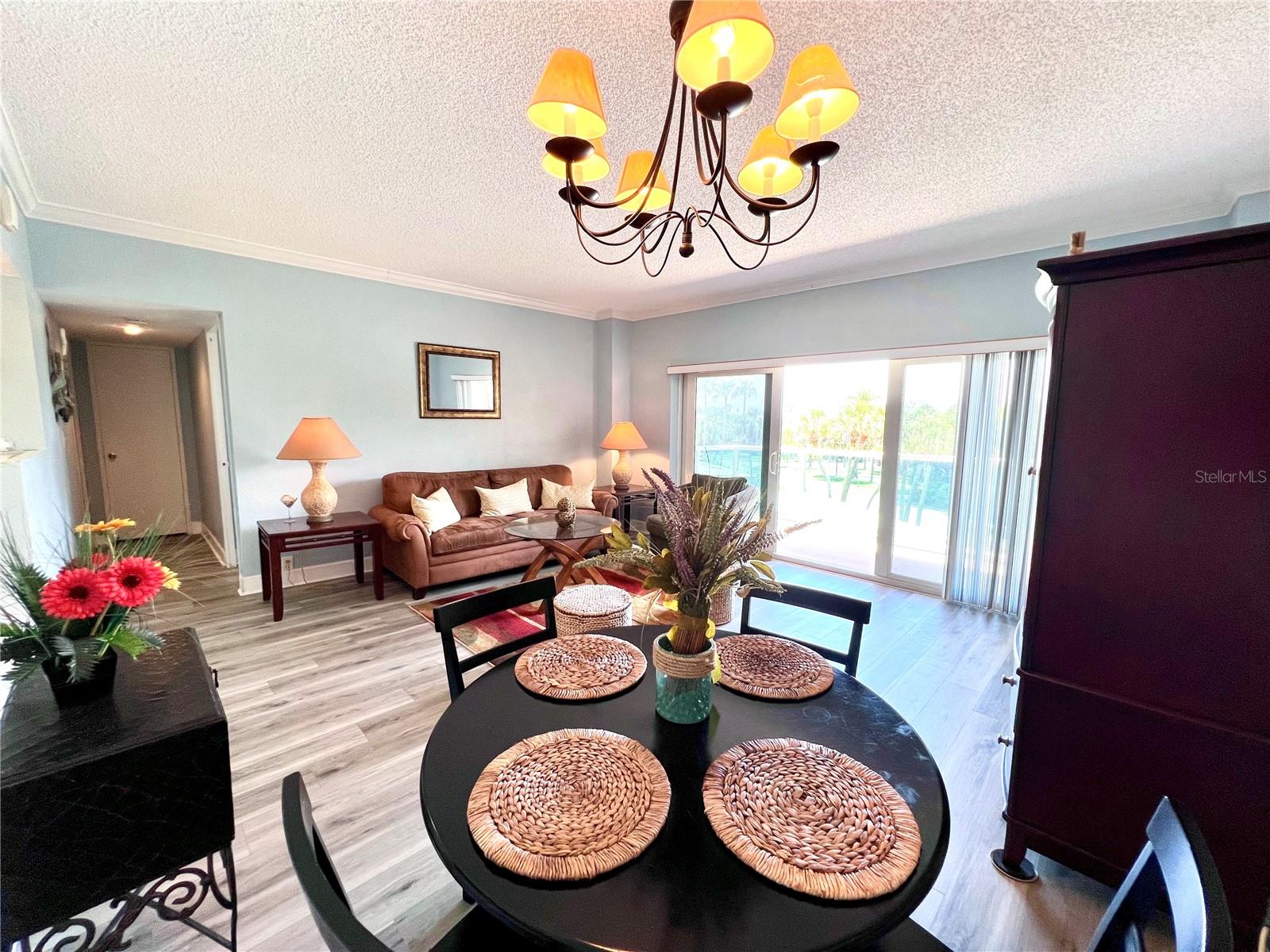 Living/Dining Area with oversized balcony