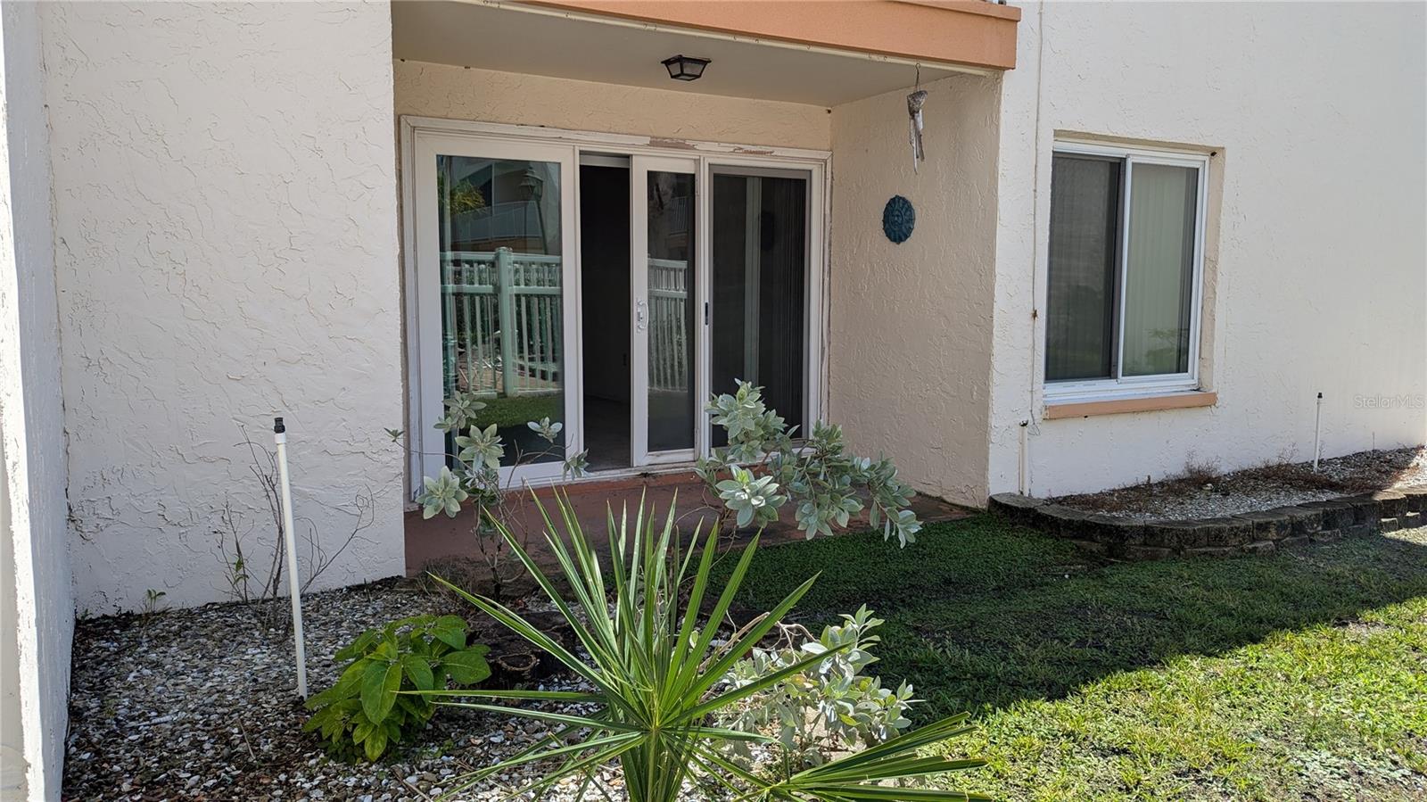 Back patio with storage