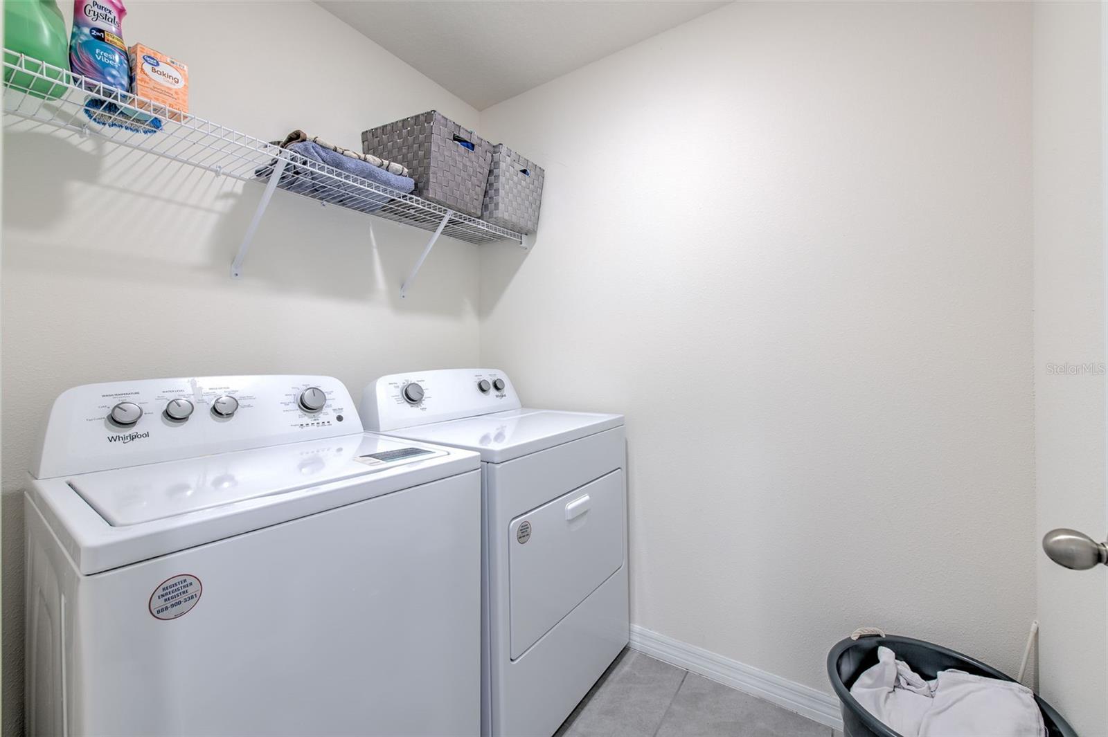 Upstairs laundry room