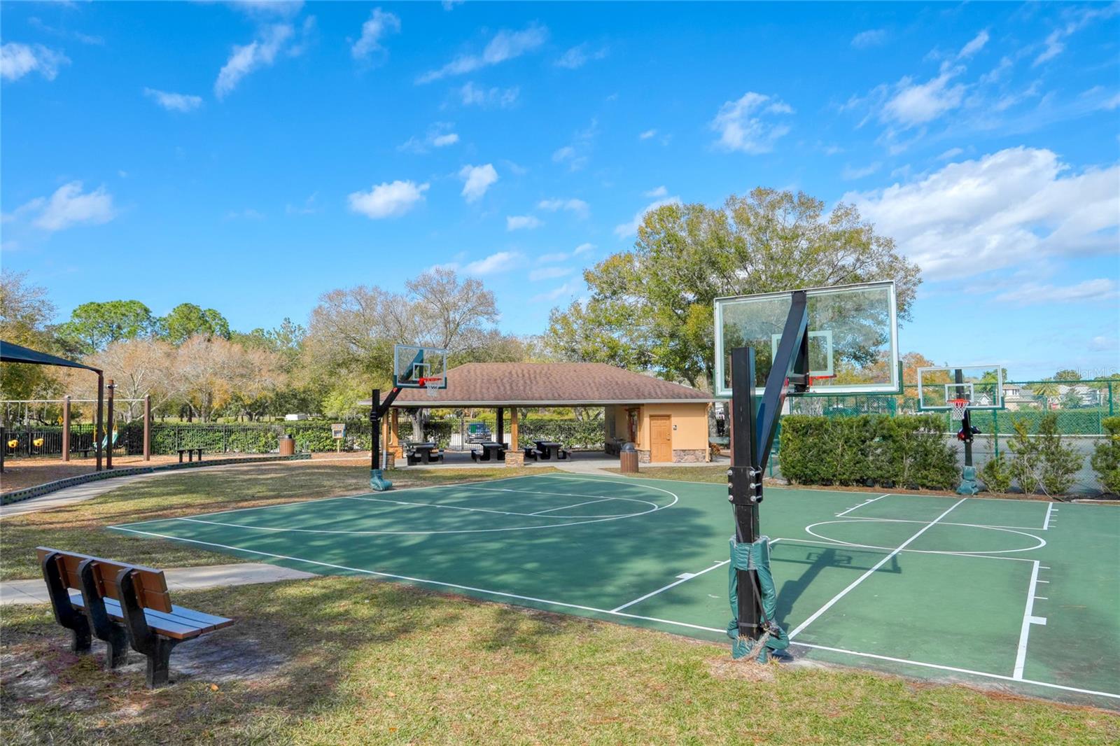 Basketball Court at Park in the Eagles