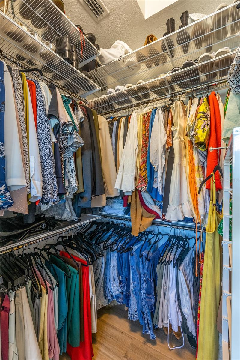 Walk in closet in the Primary bedroom