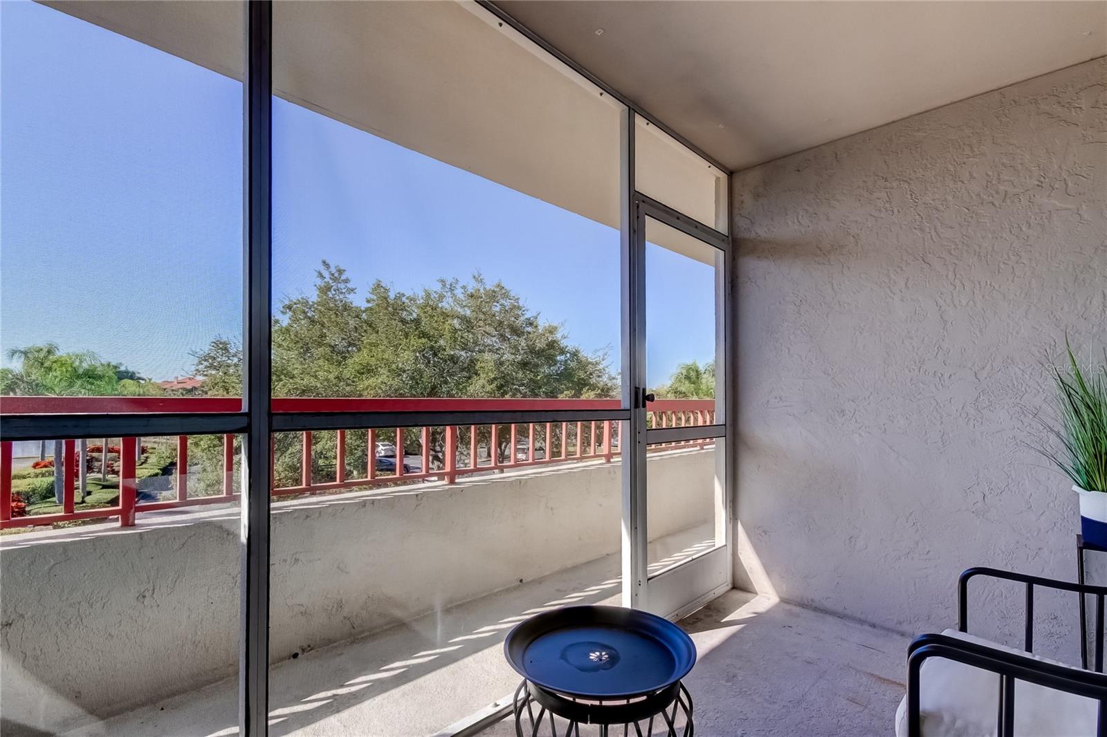 Screened Patio with walkout to open patio