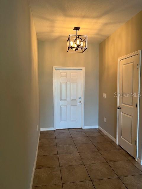 Entry with custom chandelier