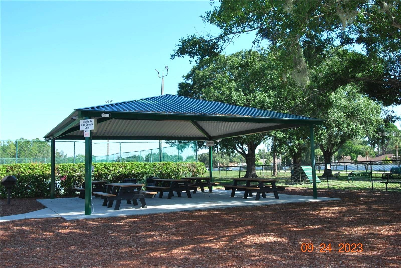 Covered Picnic Area for Parties at Summerfield Crossings Community Center
