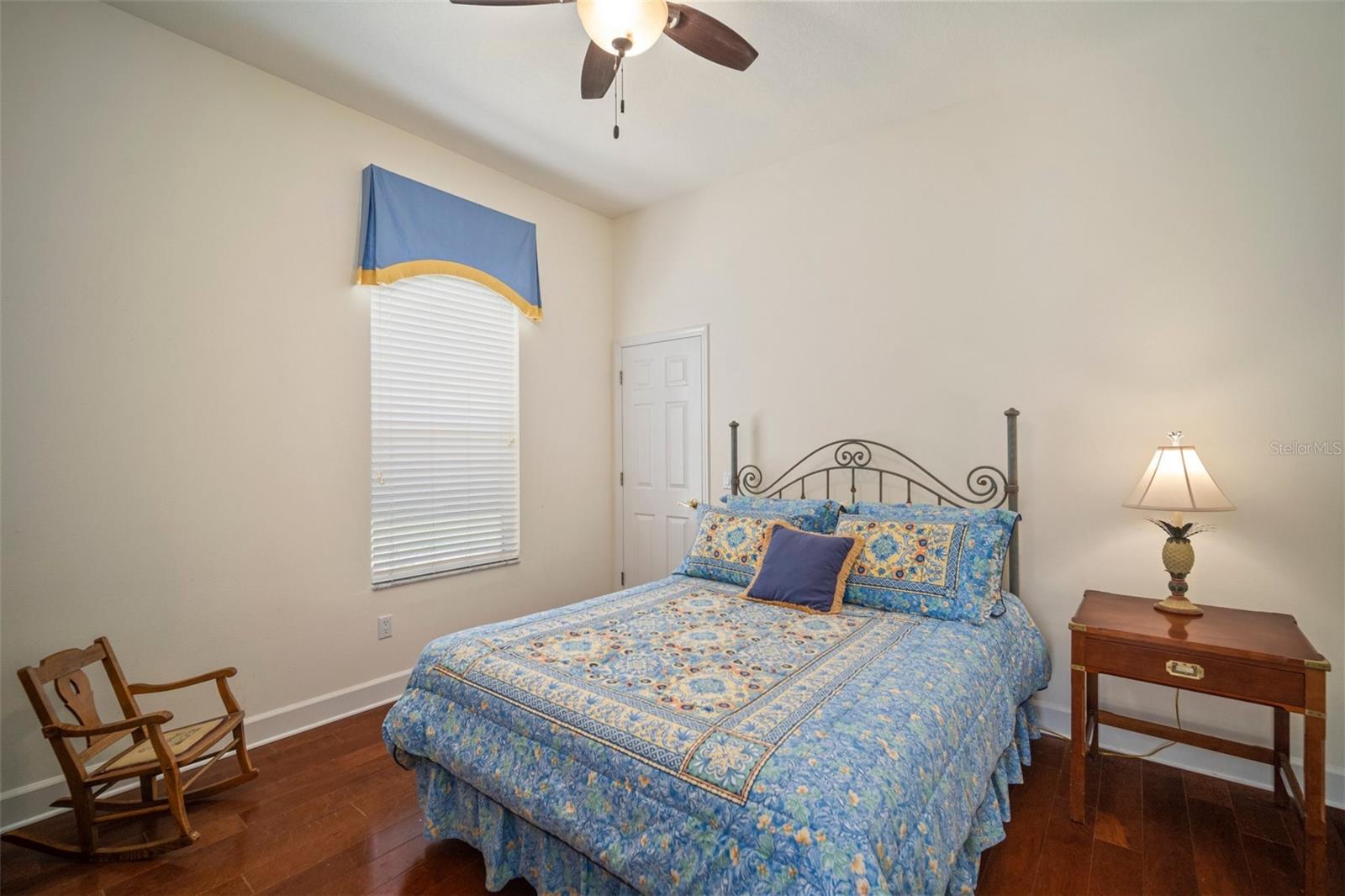 Bedroom 1 off the family room with walk-in closet