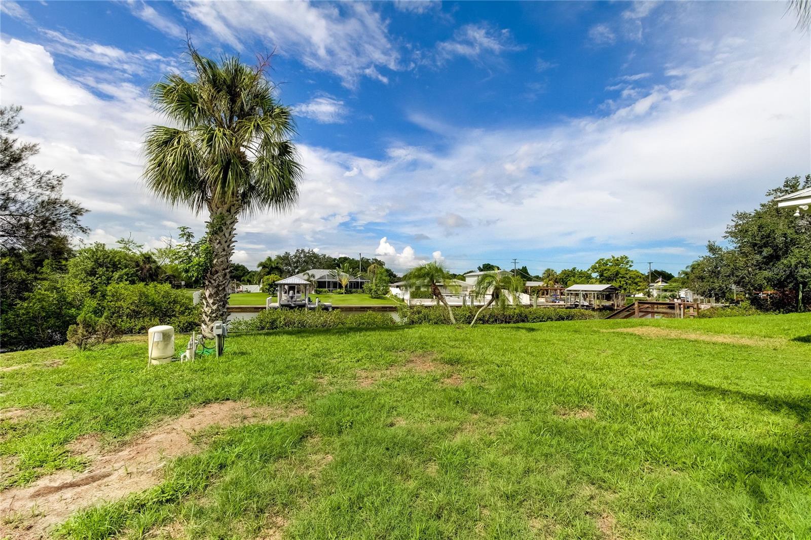 Backyard and canal