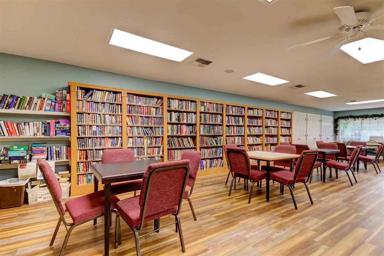 Well Stocked Library in Beautiful Clubhouse