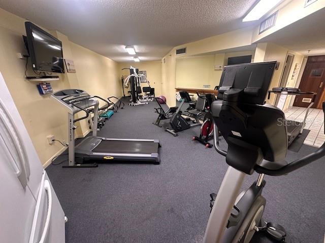 Cardio machines, free weights and a body solid all in one machine can be used in the workout room.