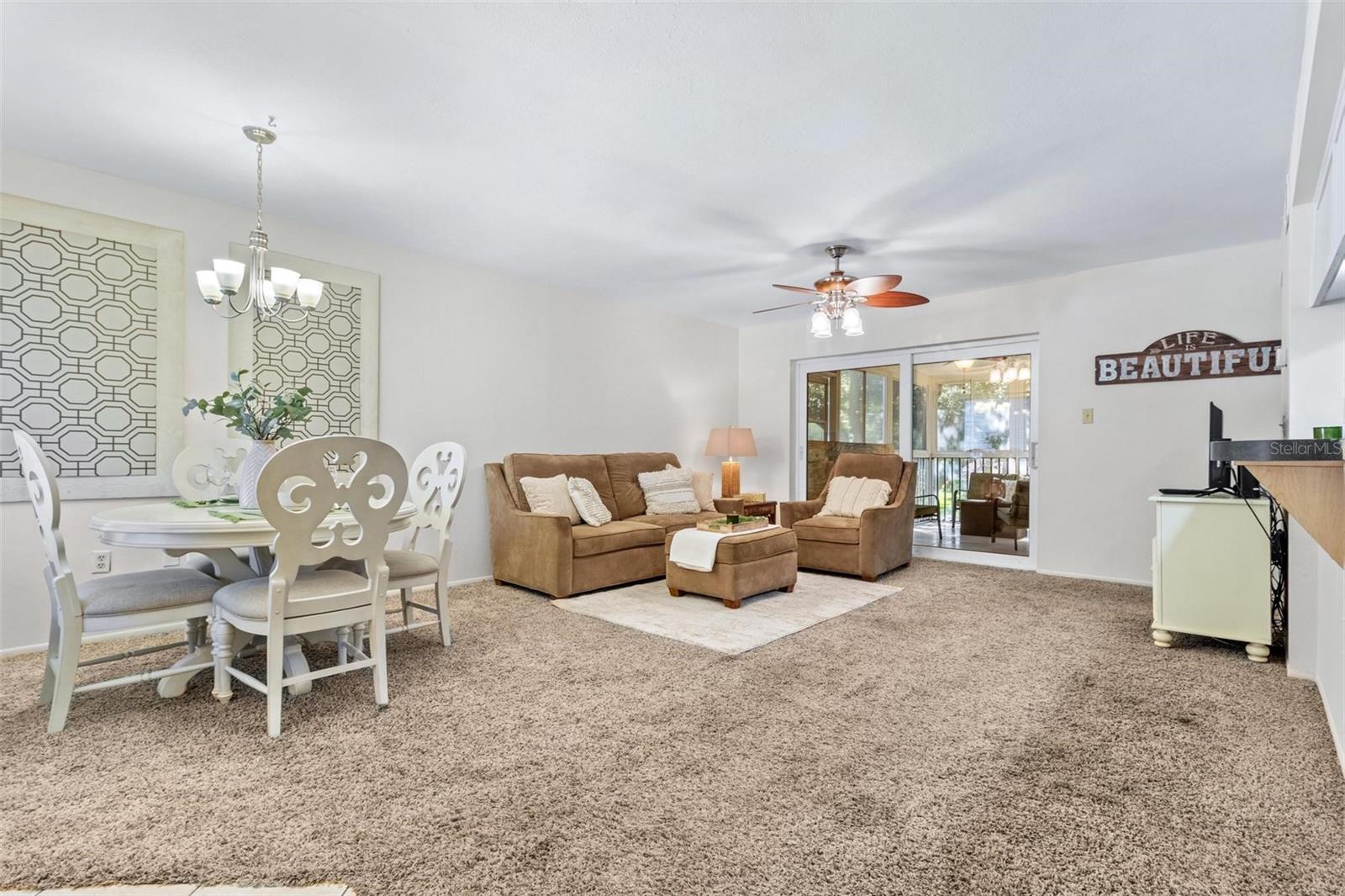 Open Floor Plan - Living & Dining room combo