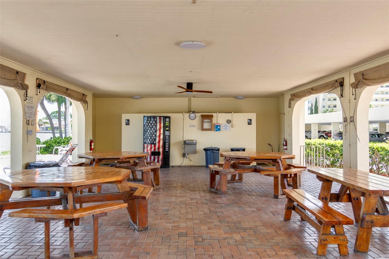 Covered Tables by Intracoastal water