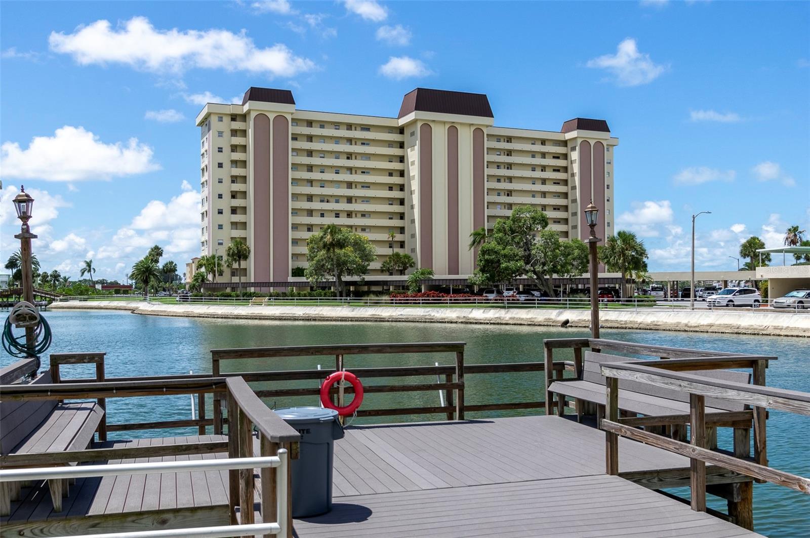 Dock in Lagoon  Looking at Continental Towers