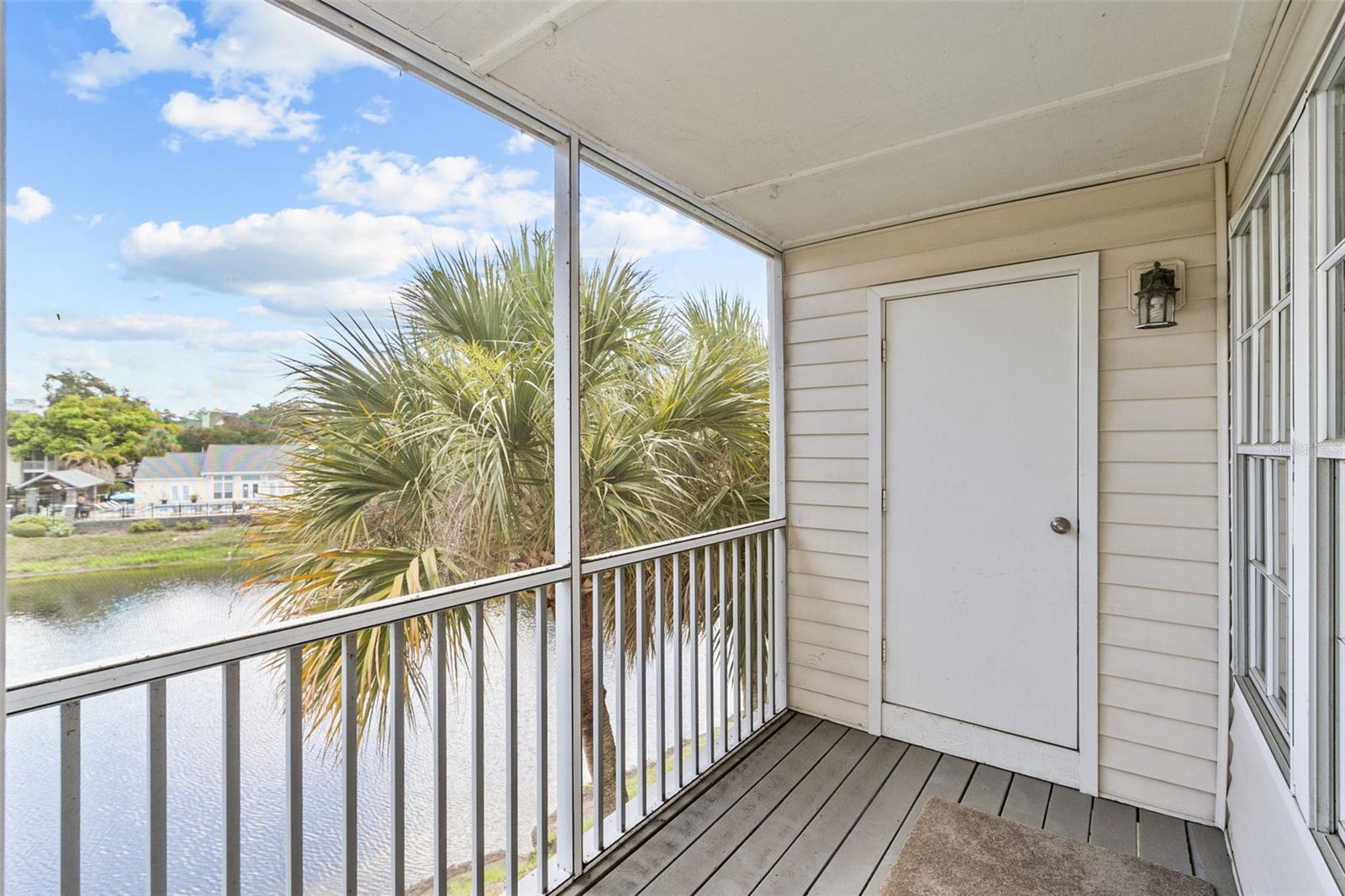 Balcony with Pond View