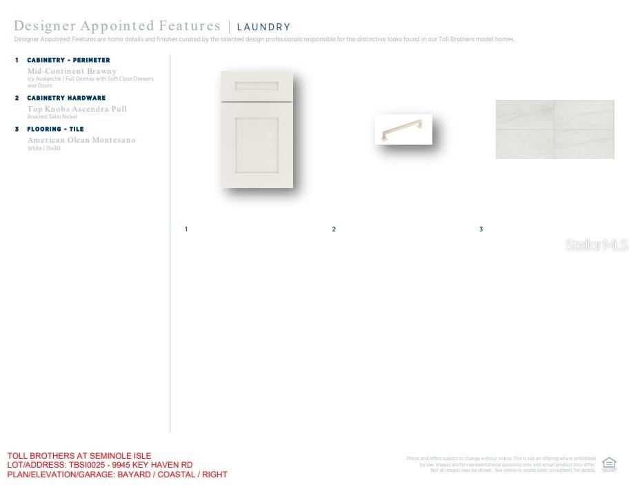 Designer Appointed Features for lot 25, Bayard