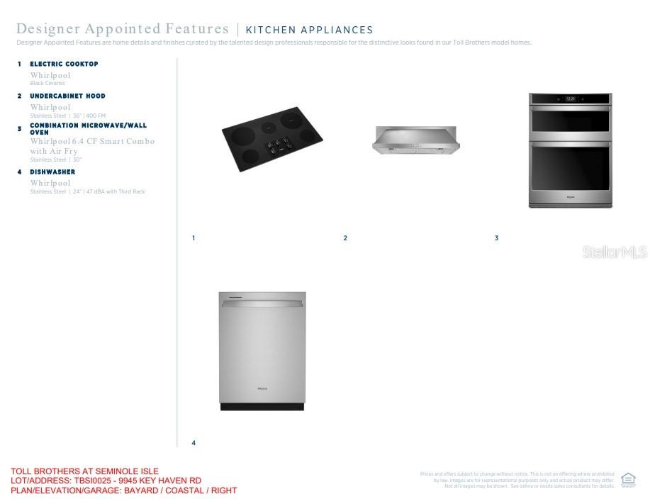 Designer Appointed Features for lot 25, Bayard