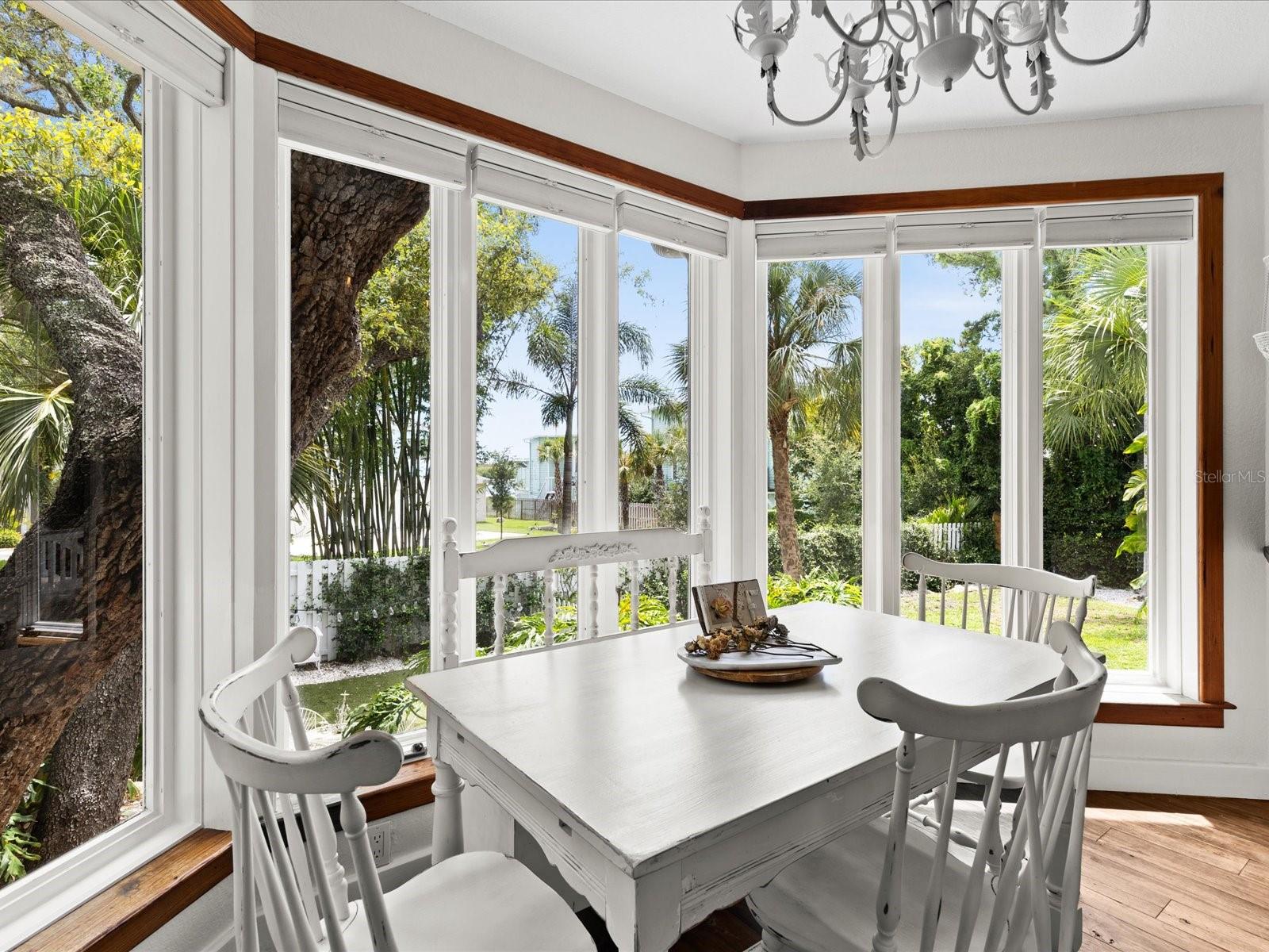 Eating area off kitchen