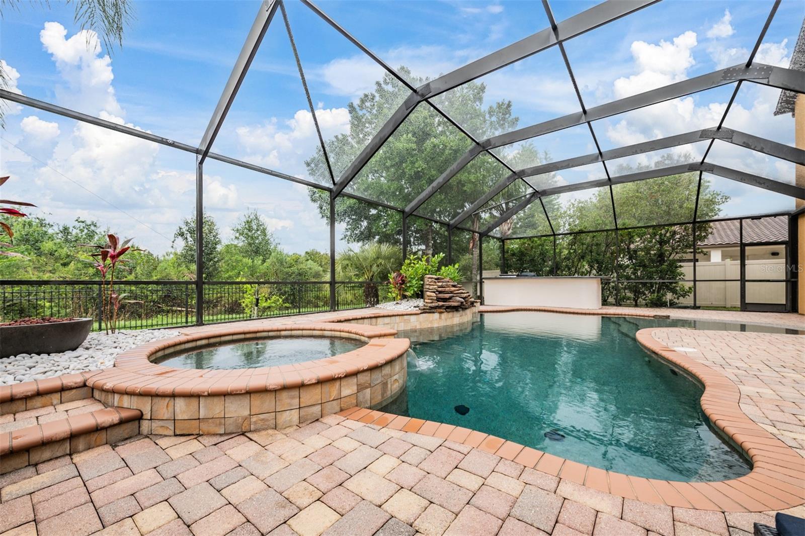 Salt-water  pool and spa