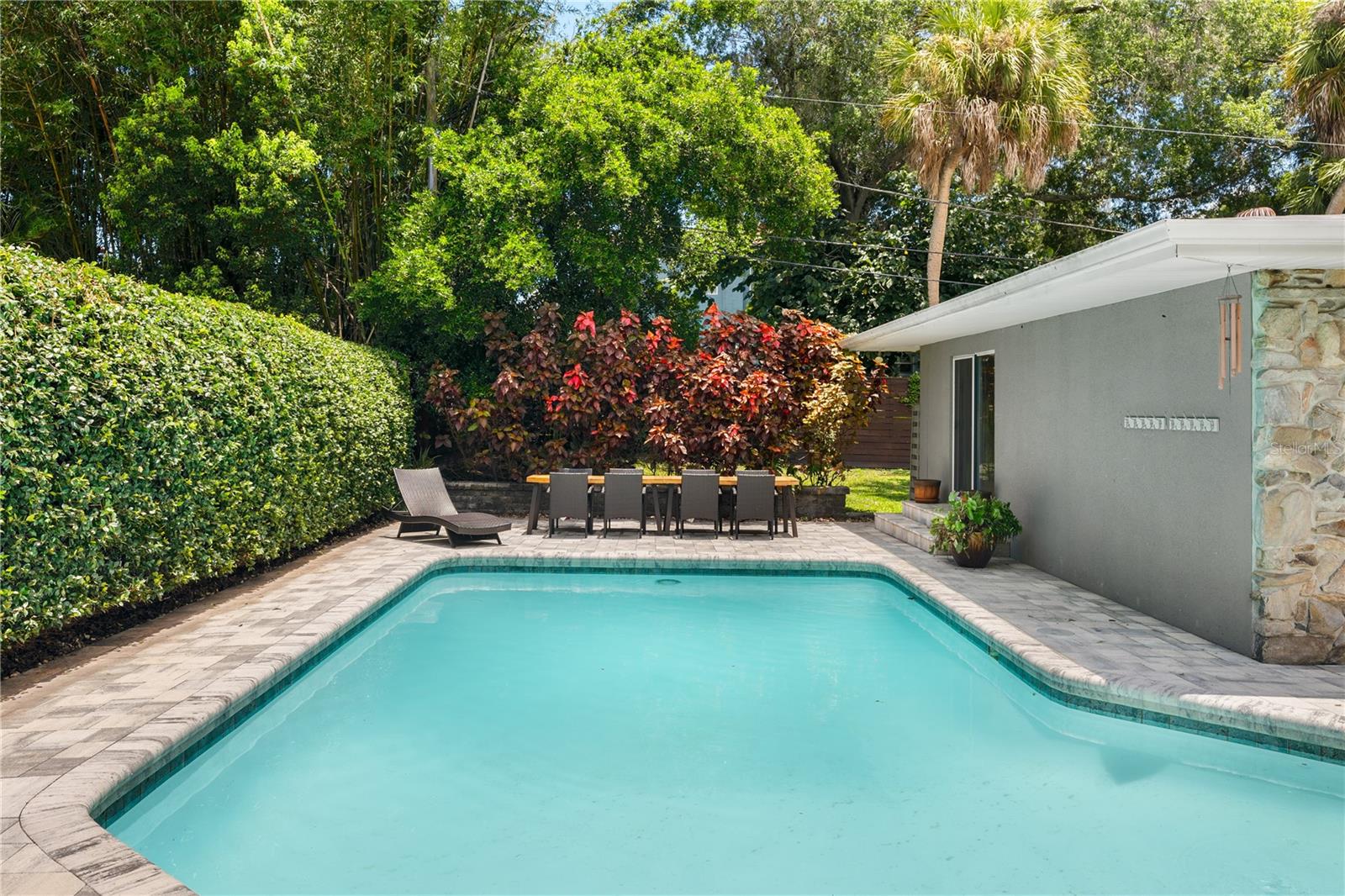 Walk out of your bedroom to the pool area