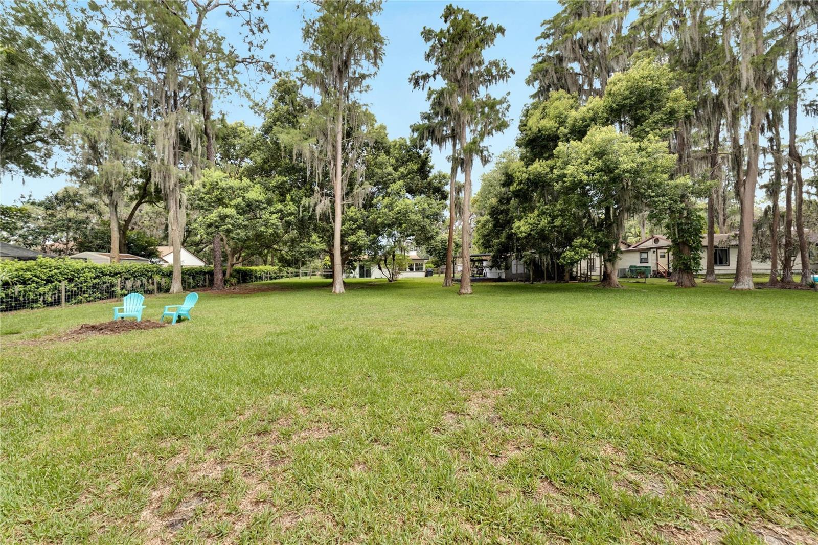 Entire yard is fenced