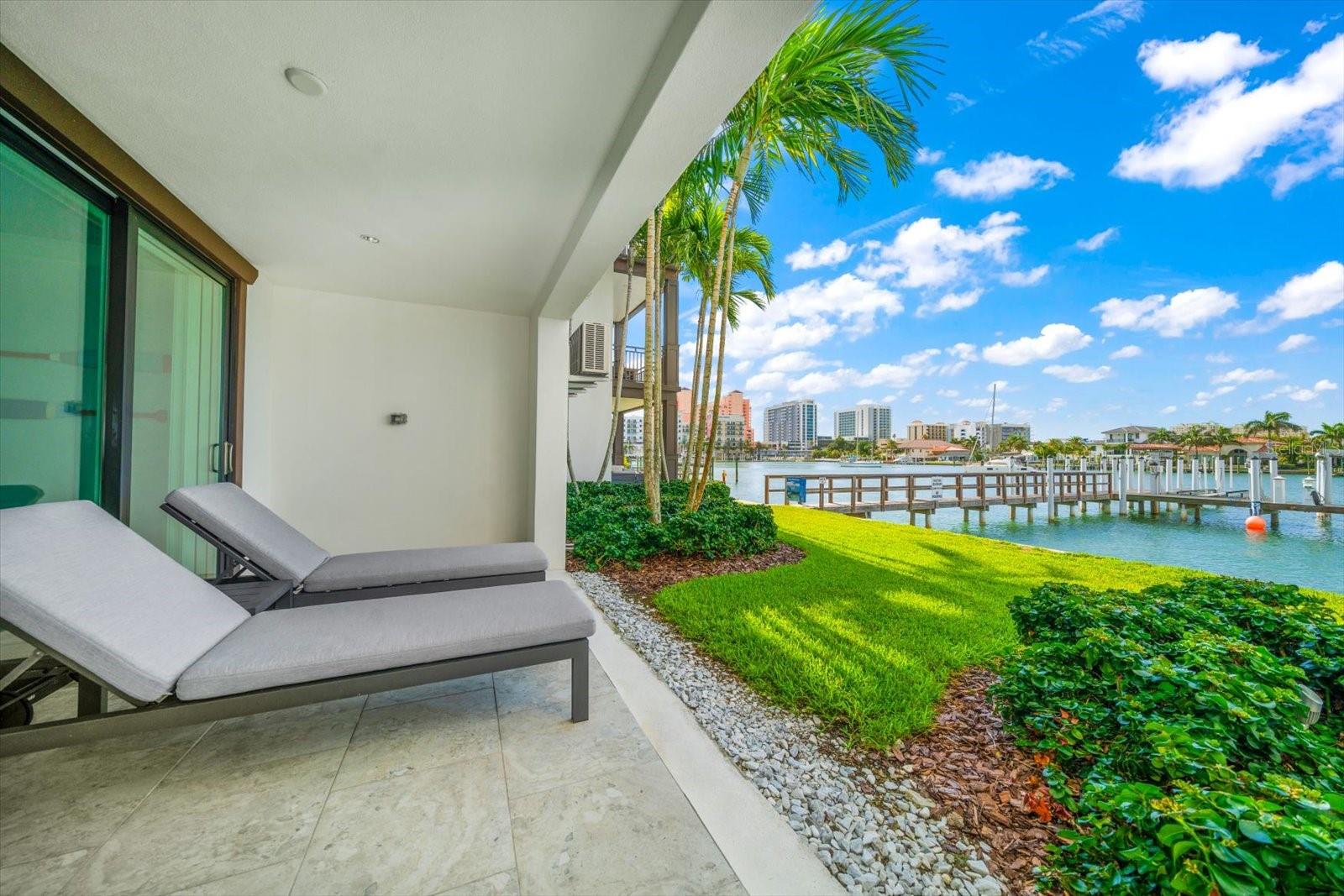 Relax on covered patio