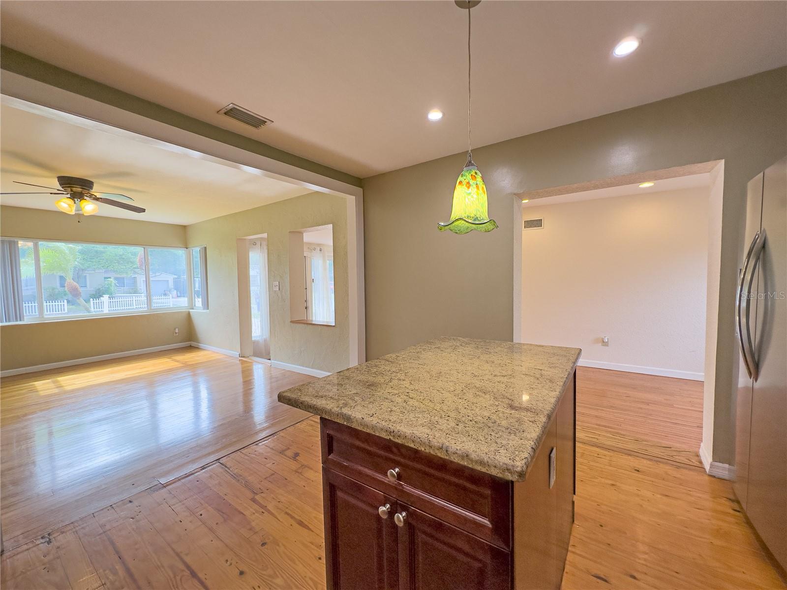 Kitchen island with cherry wood