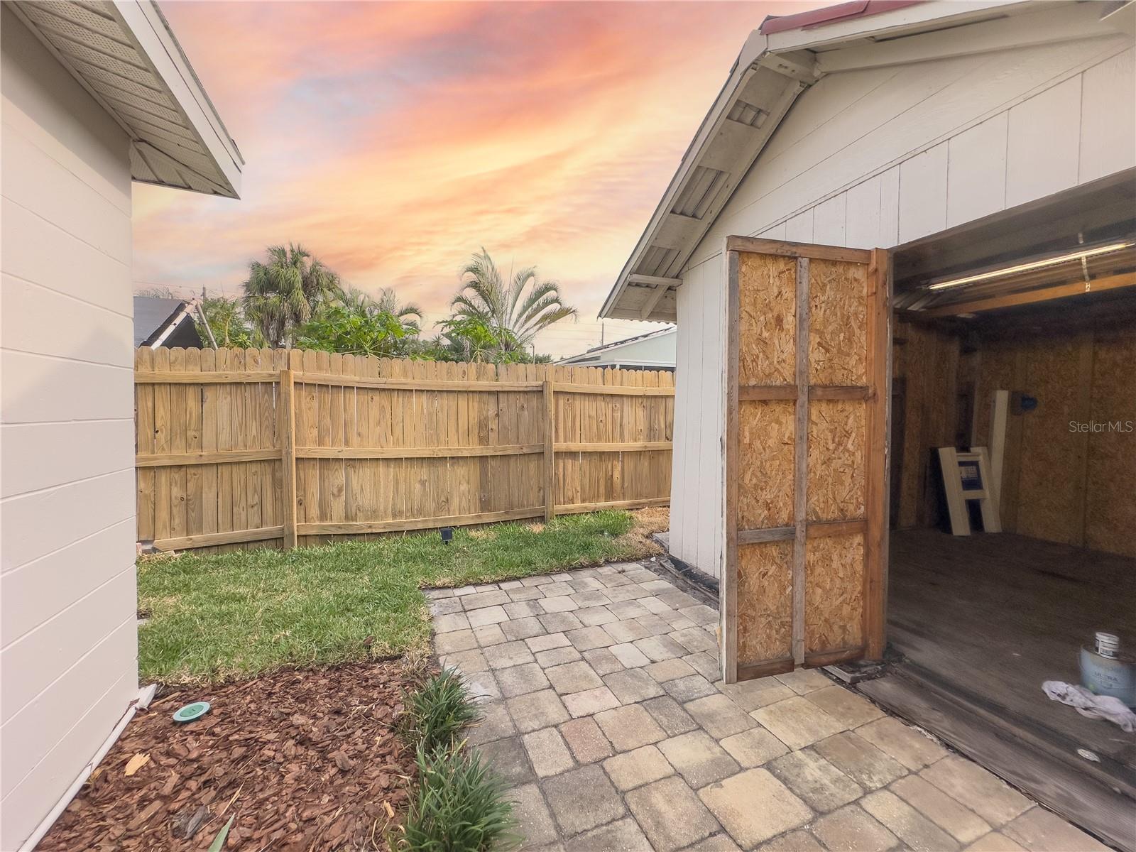 Entrance to man/woman cave with electric