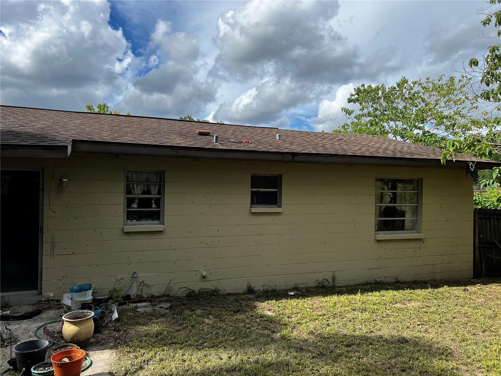 rear of home