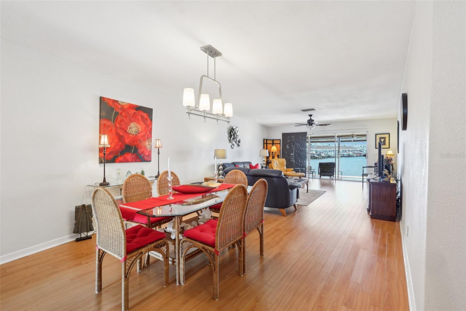 Dining Room with water view