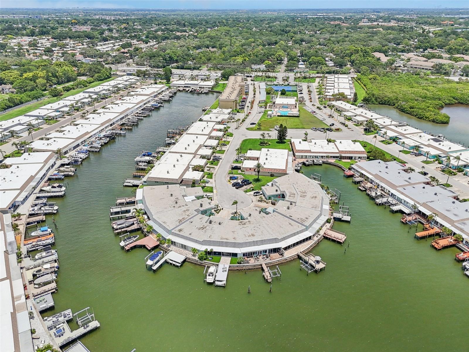 Aerial view of community