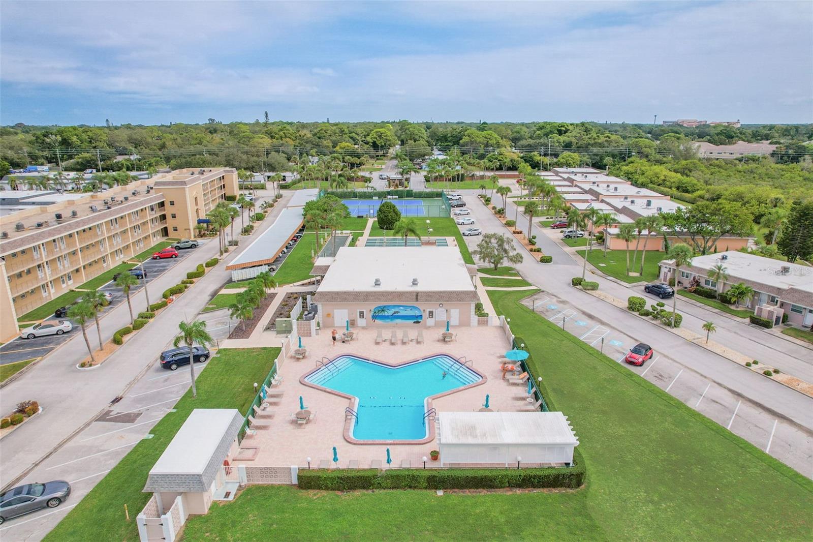 Aerial of amenities