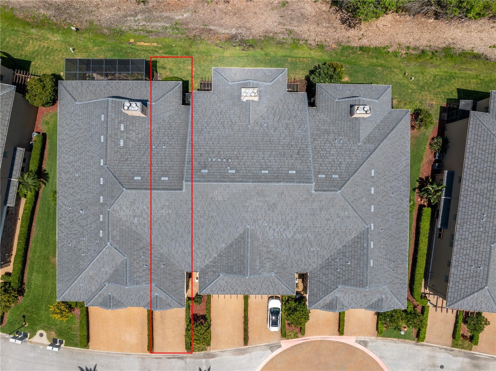 Overhead view, new tile roof replaced 2022