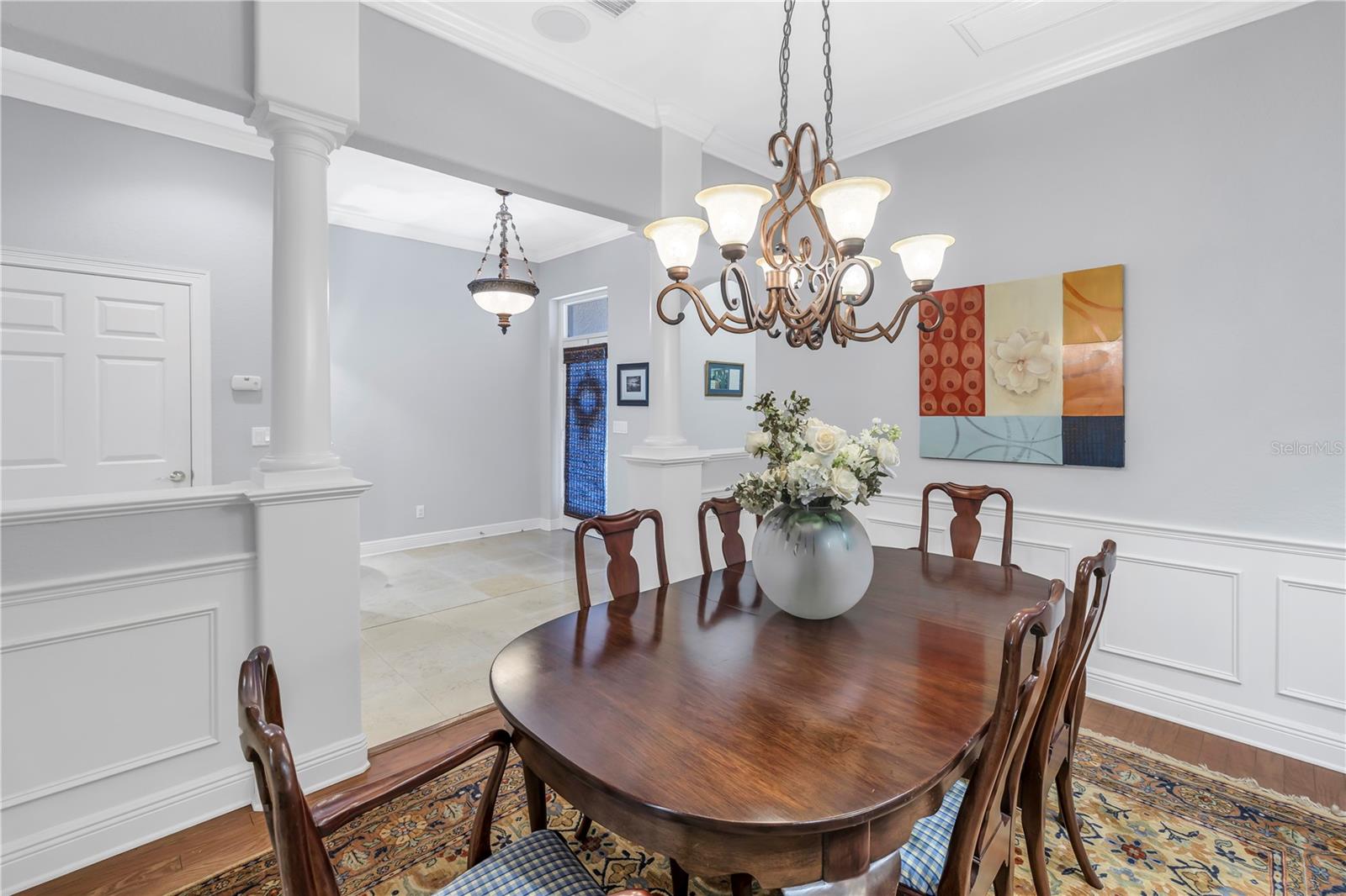 Formal dining at the home entry