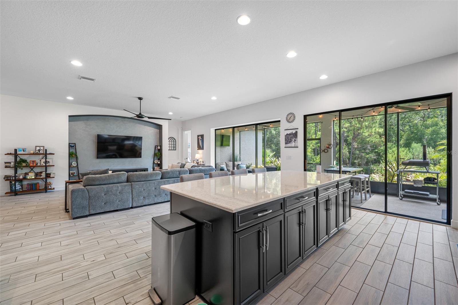 Kitchen Area with Granite Island