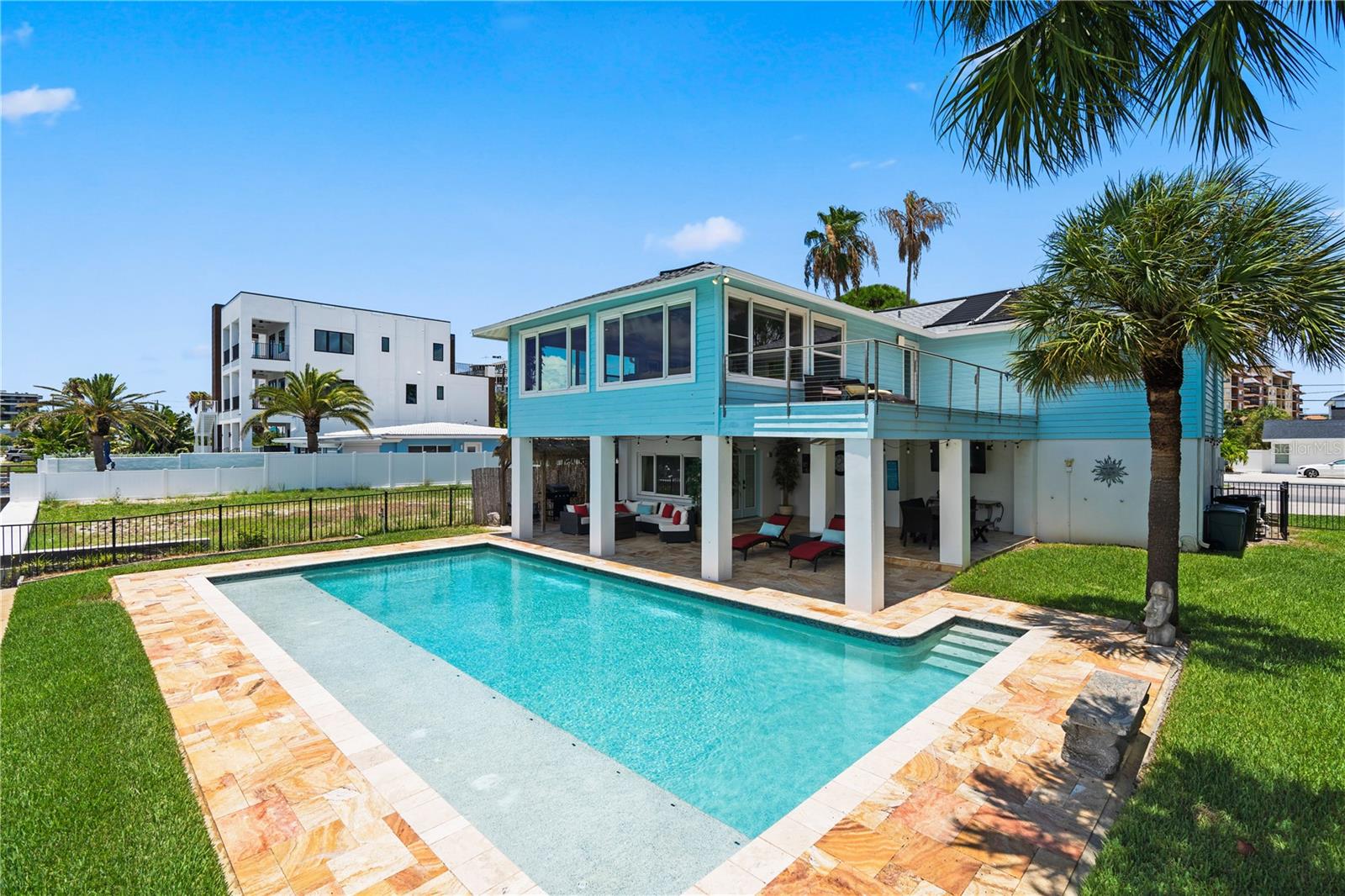 Huge saltwater pool