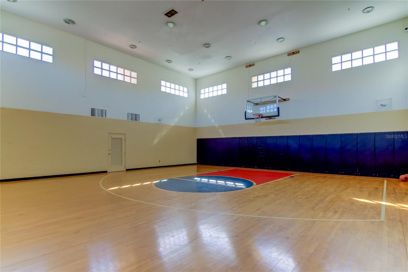 Indoor basketball court in fitness center