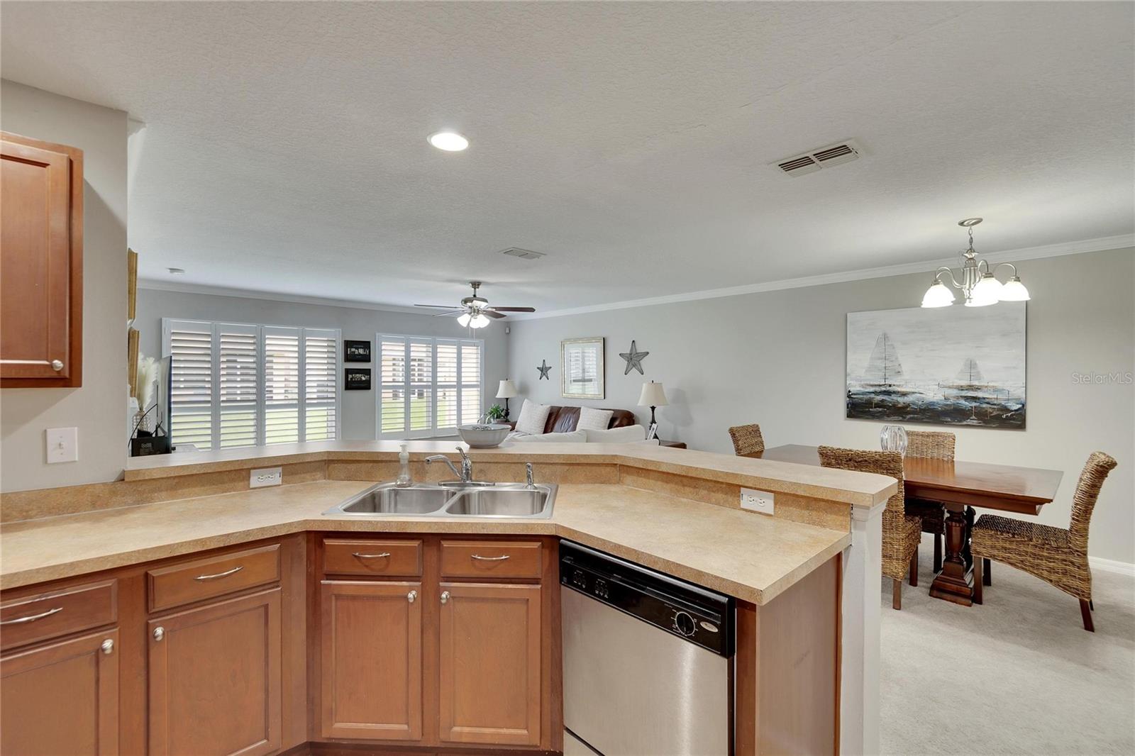 Kitchen View of Open Floor Plan