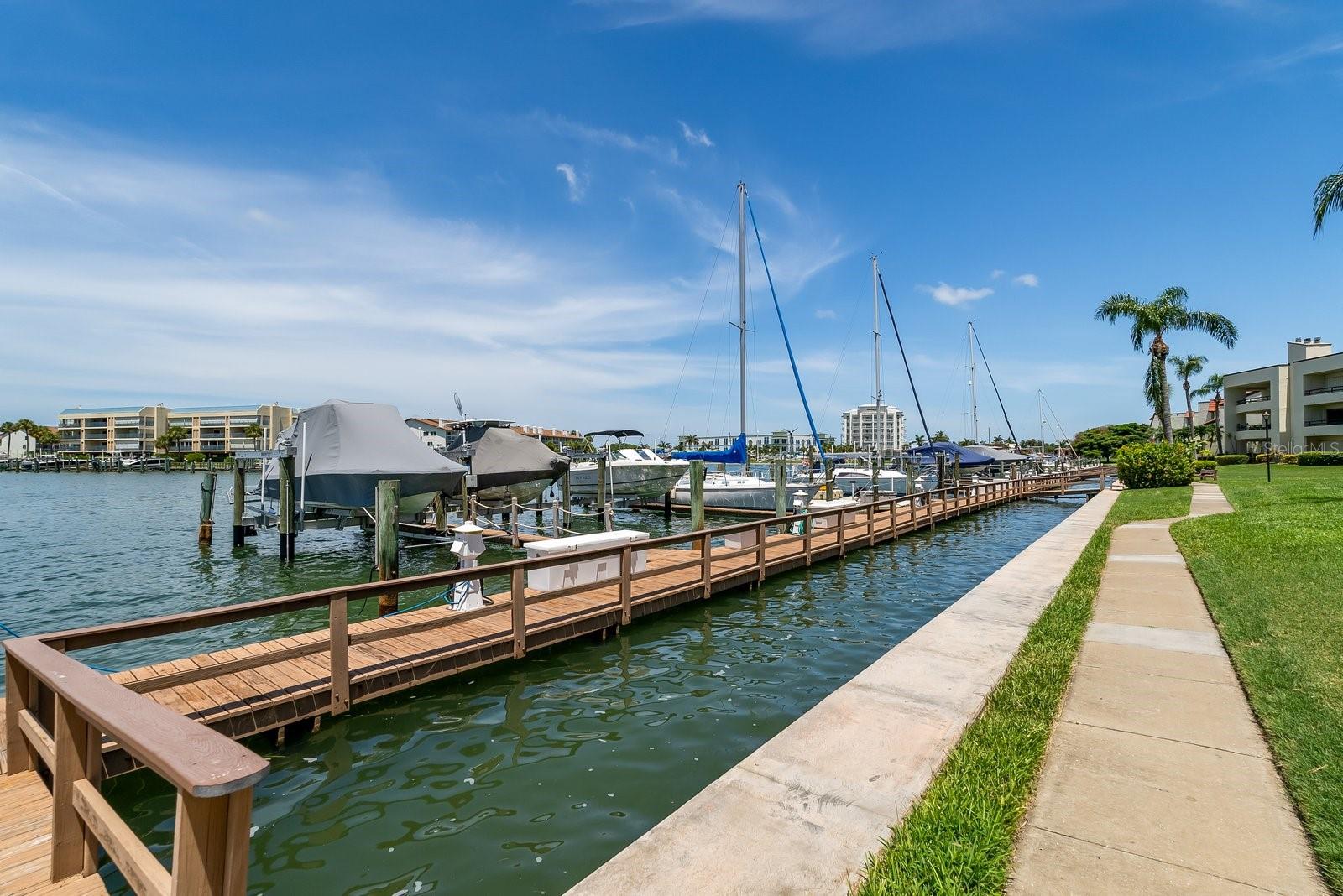 Boat Slip that comes with Unit