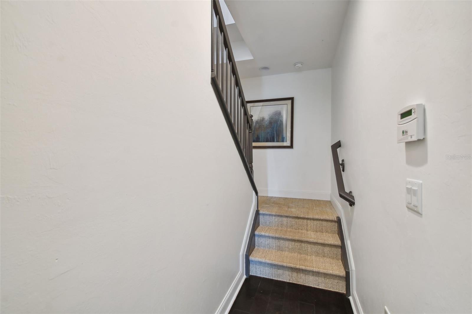 Sisal floor on the stairs