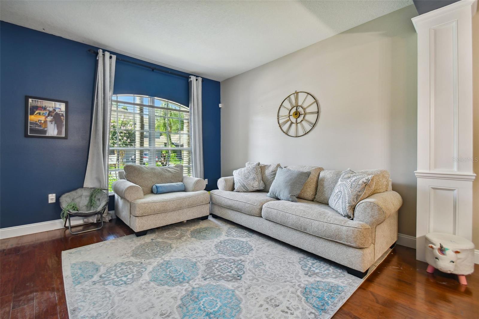 Newly painted living room area