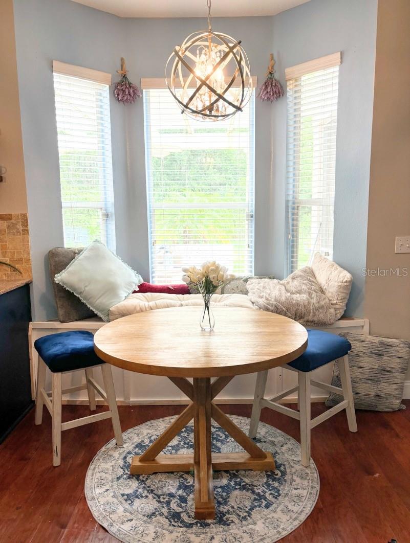 Newly painted kitchen nook