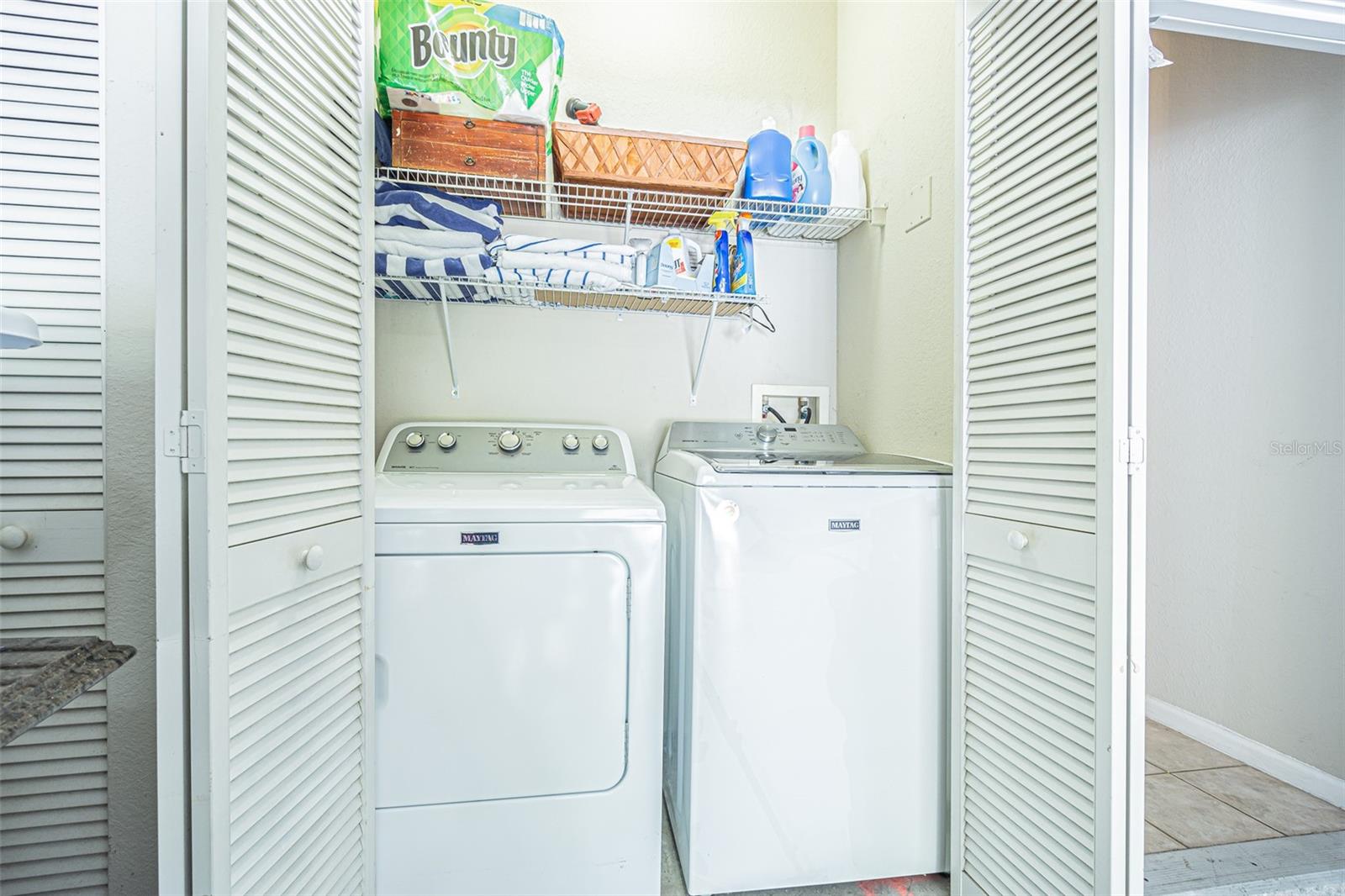 Laundry Closet in Garage