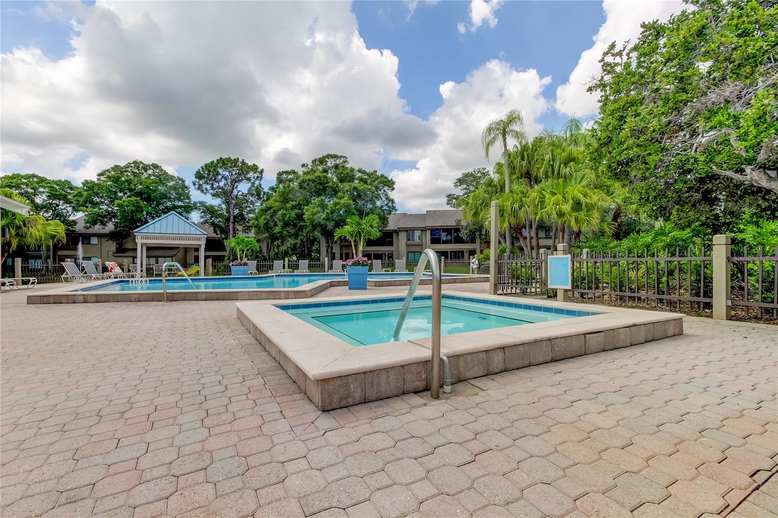 community pool and jacuzzi