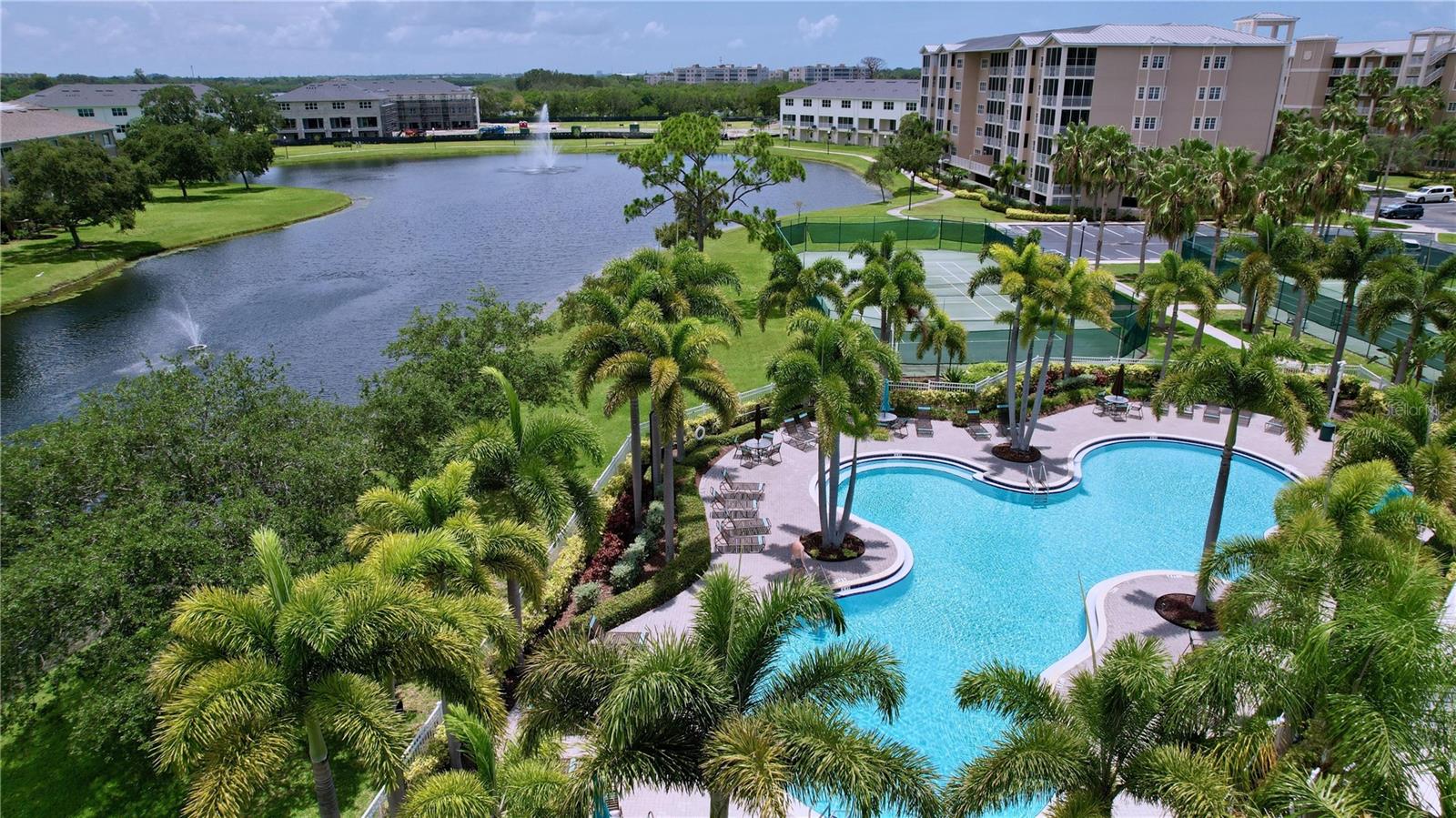 Resort style pool and clubhouse.