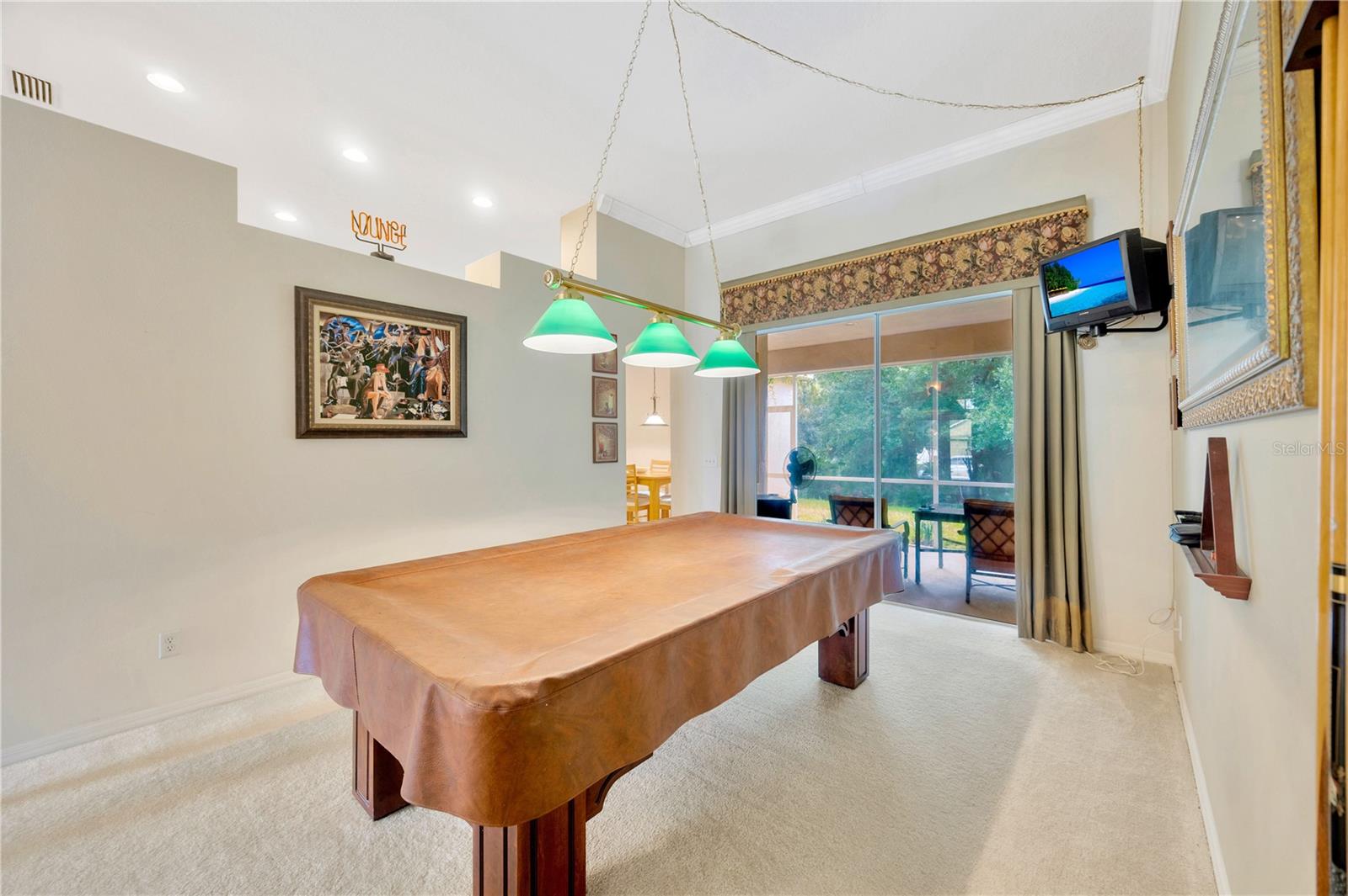 formal living room with view