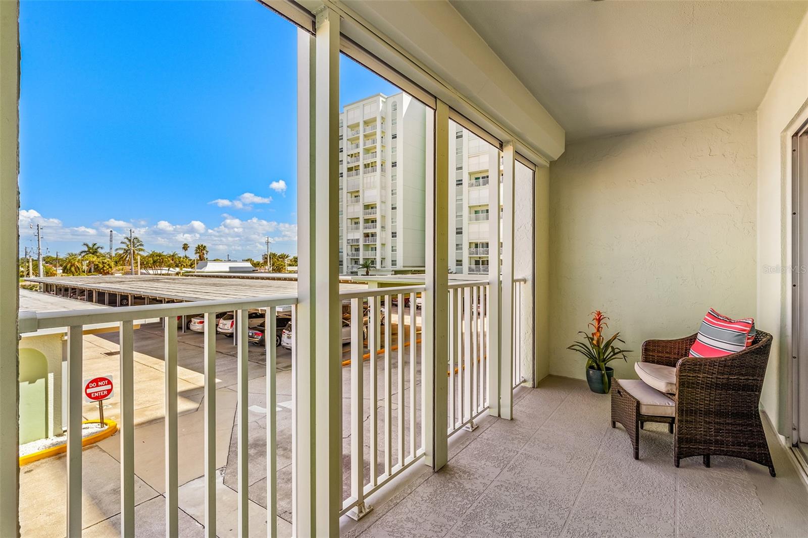 Patio with storm shutters