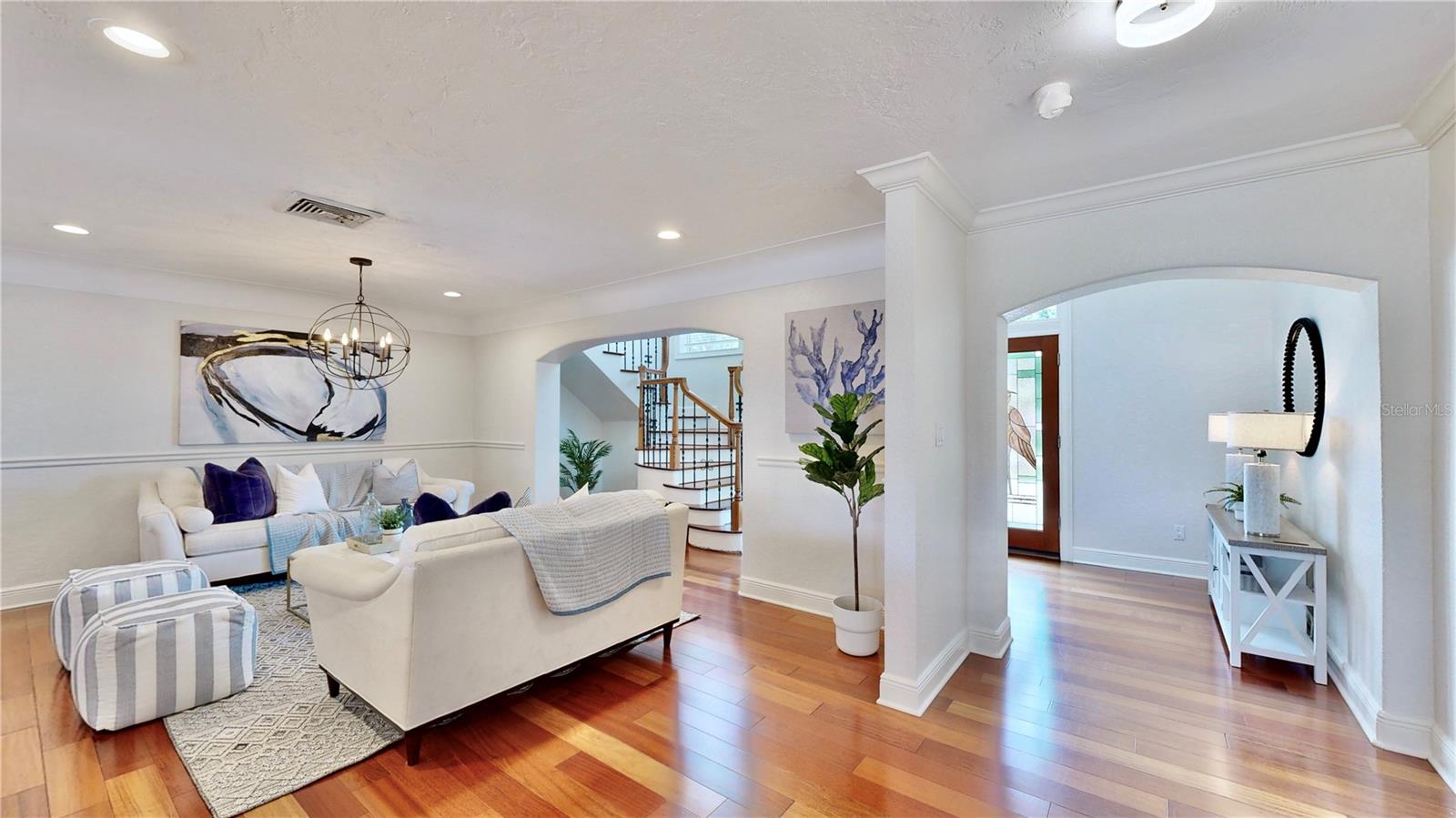 Formal living room overlooking entryway.