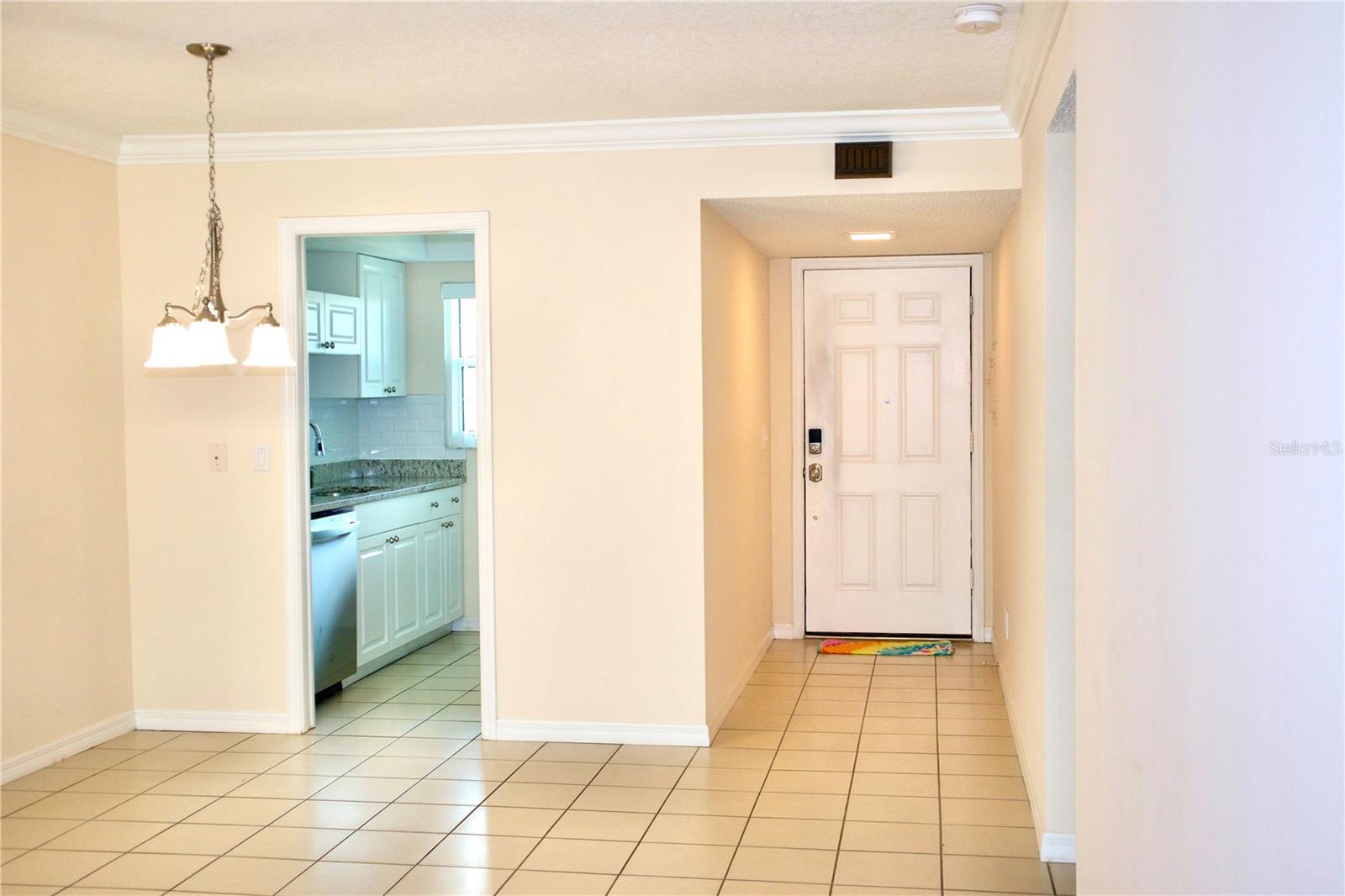 Entryway and Kitchen View from Living Room