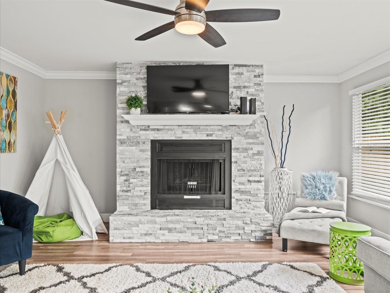 Fireplace in Family Room