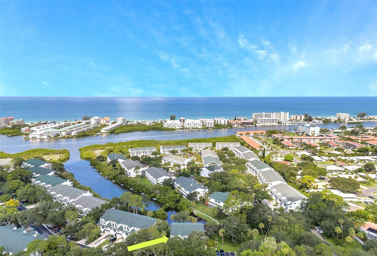 Aerial of Tara Cay Canal, Docks, Intracoastal & Gulf