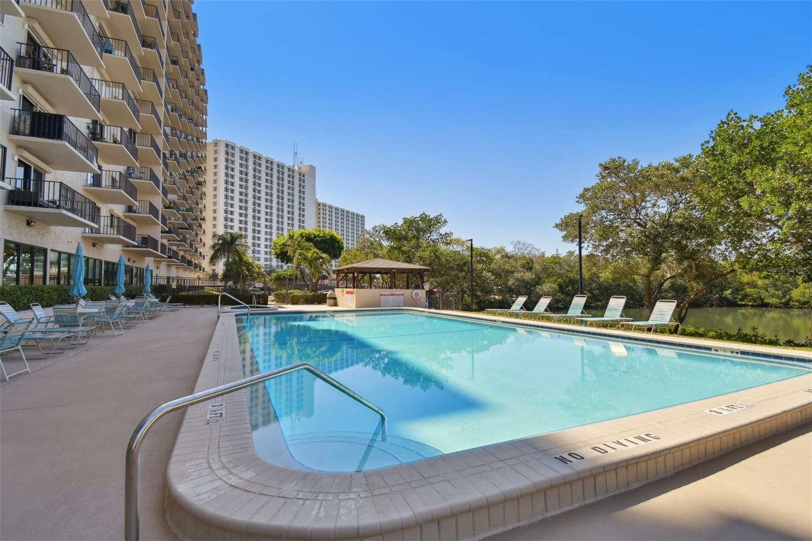 Relax at the heated Pool