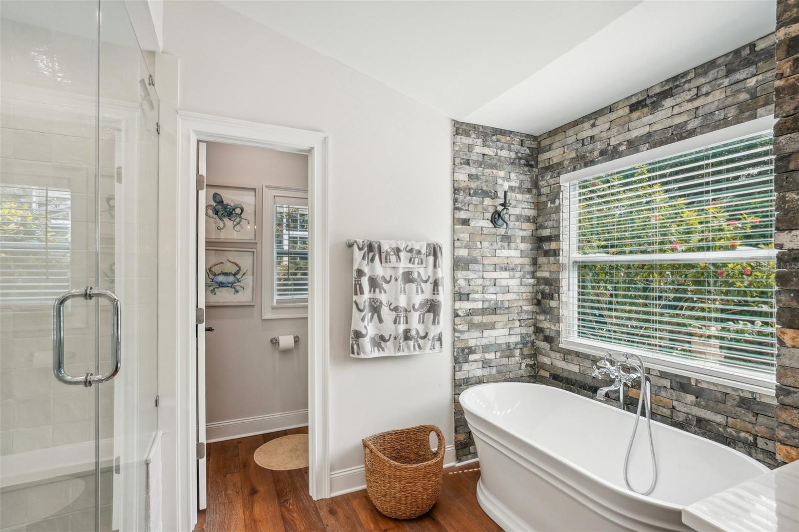 Master bath view of soaking tub